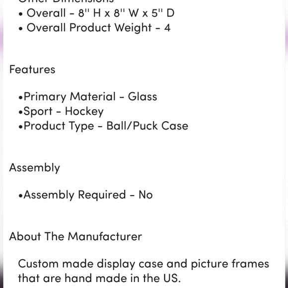 BNWT puck/ball display case - Picture 6 of 6